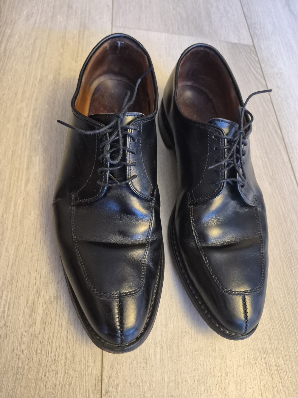 Allen Edmonds Delray Men’s 9.5 D Black Leather Split Toe Derby Dress Shoes